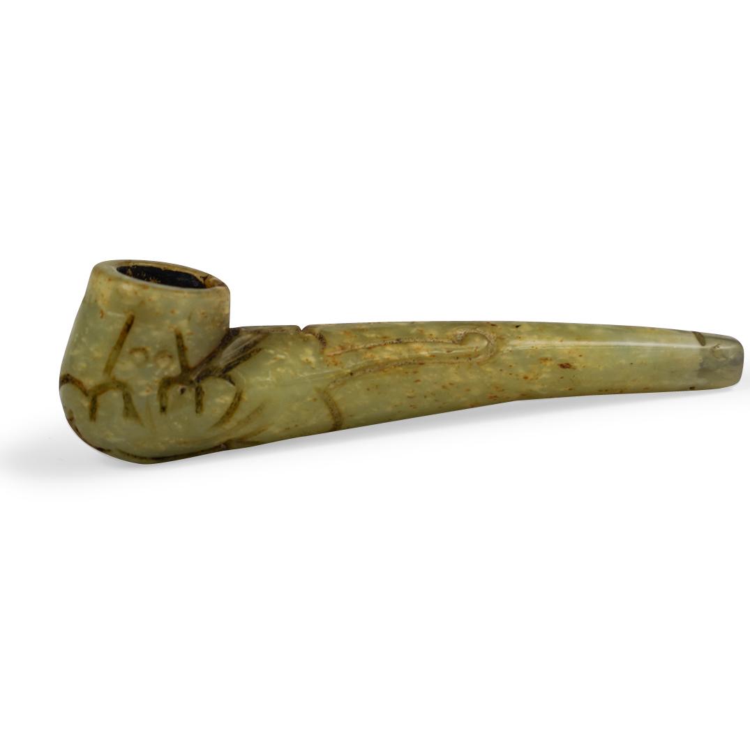 Chinese Carved Jade Pipe (1 of 3)