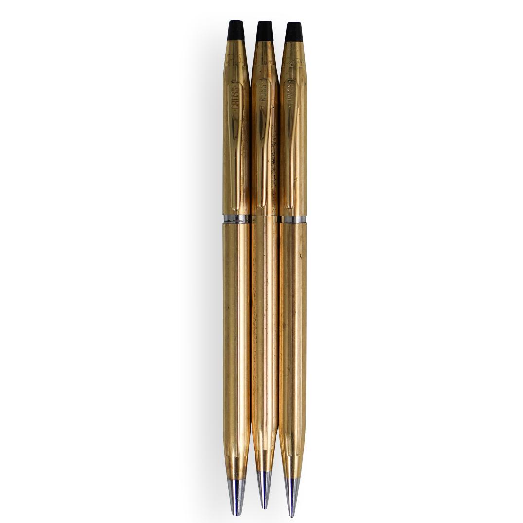 (3 Pc) Cross Gold Filled Pen & Pencils (1 of 4)