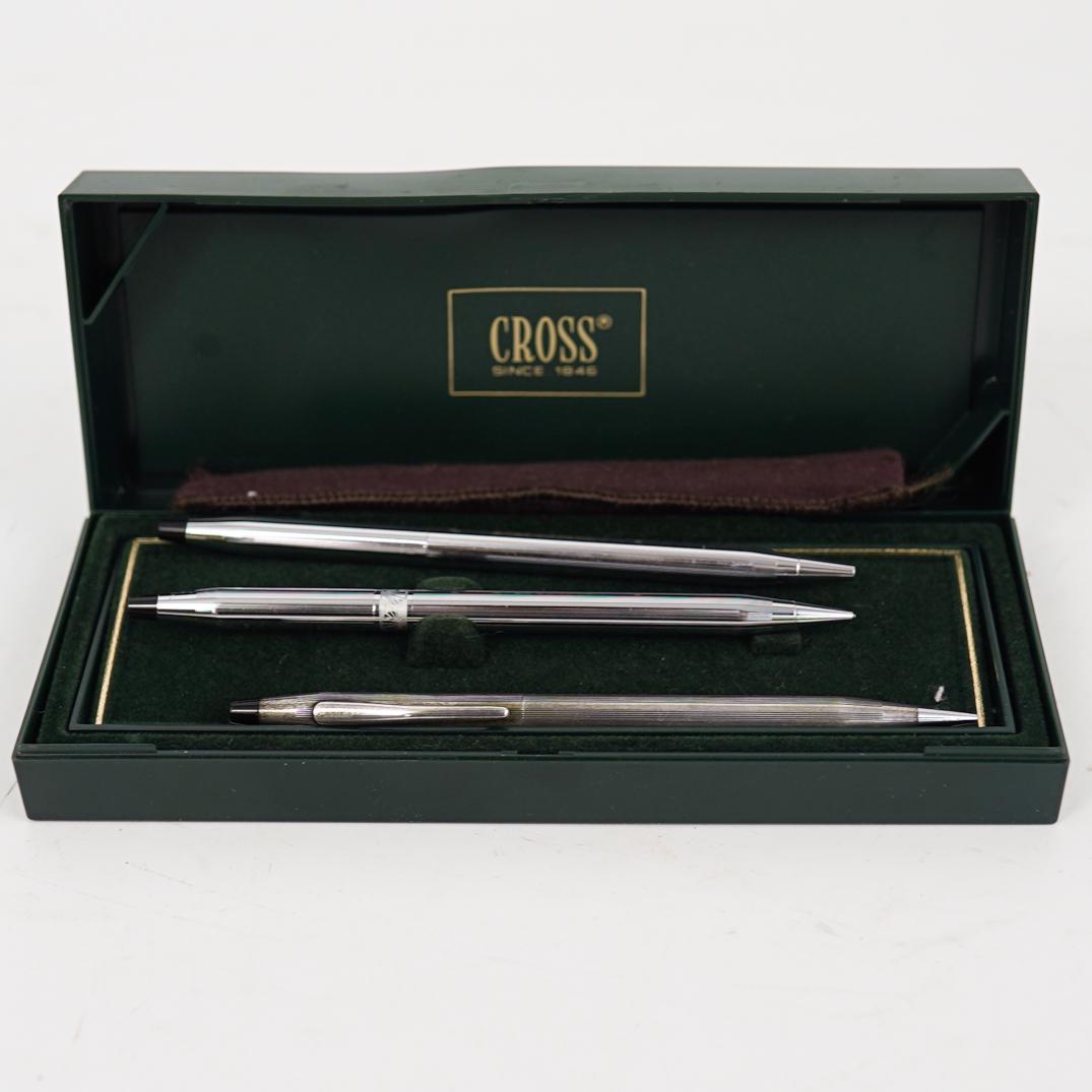 (3 Pc) Cross Sterling and Chrome Pen & Pencils (1 of 6)