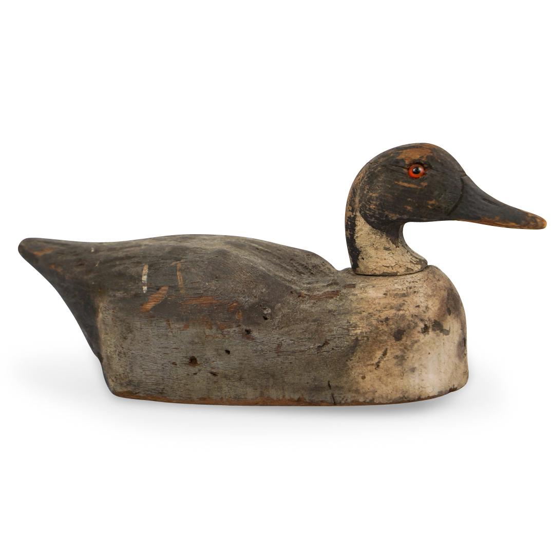 Signed Wood Carved Goose Decoy (1 of 4)