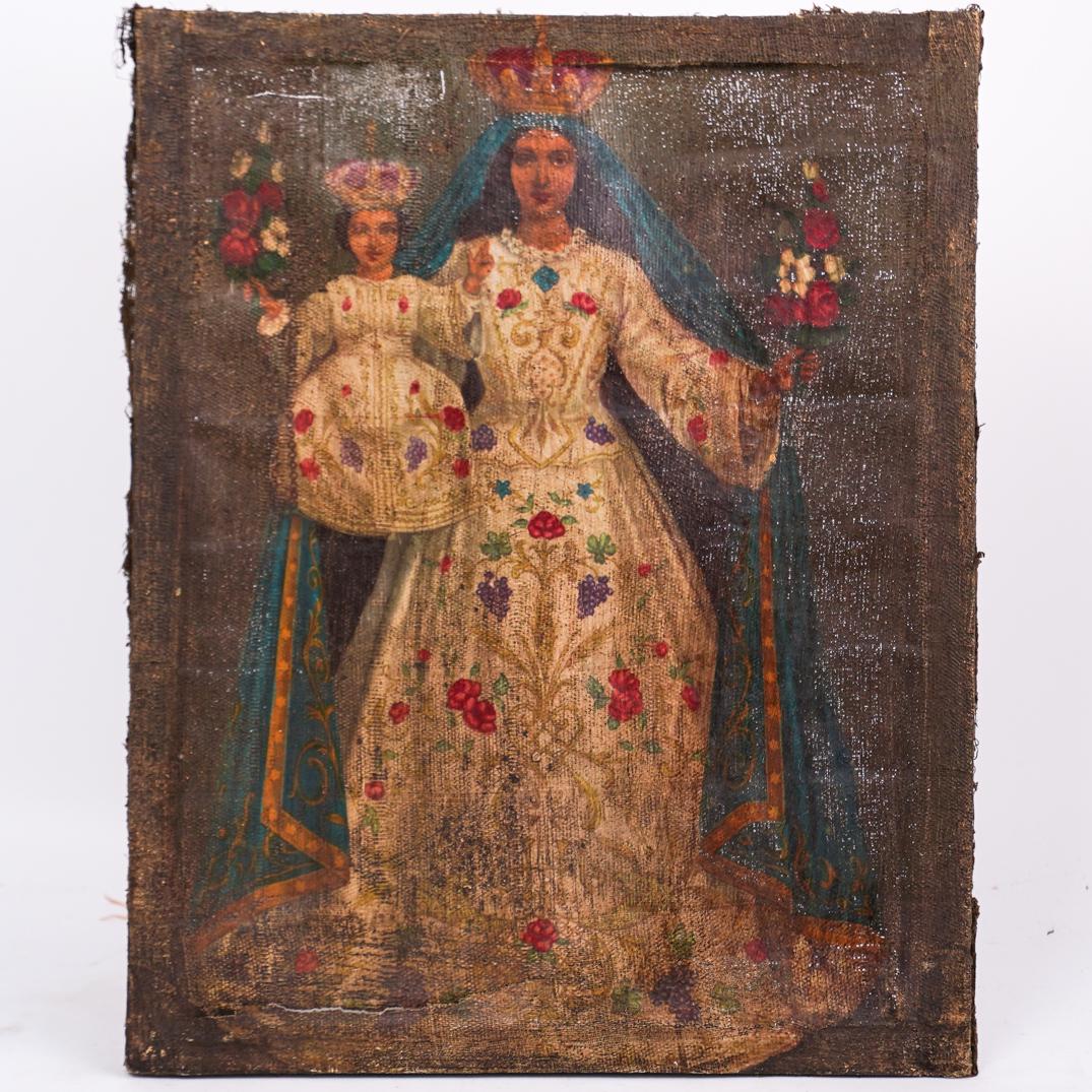 Antique South American Oil Painting (1 of 7)