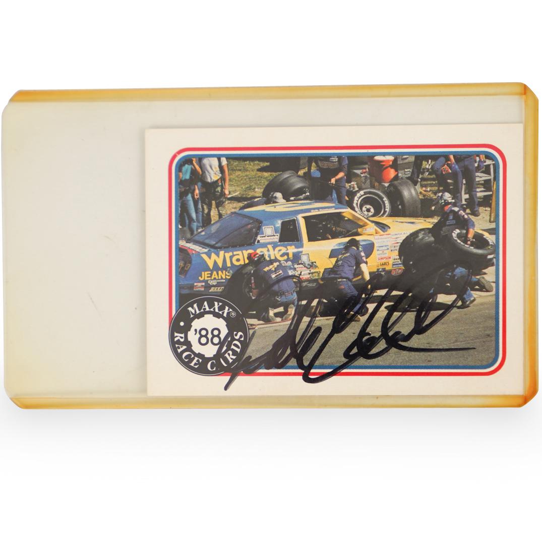 Dale Earnhardt Signed Max Race Card (1 of 2)