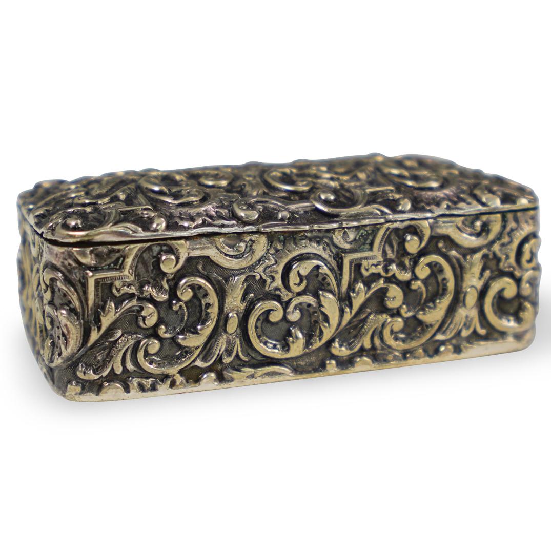 Sterling Silver Deep Repousse Trinket Box (1 of 5)
