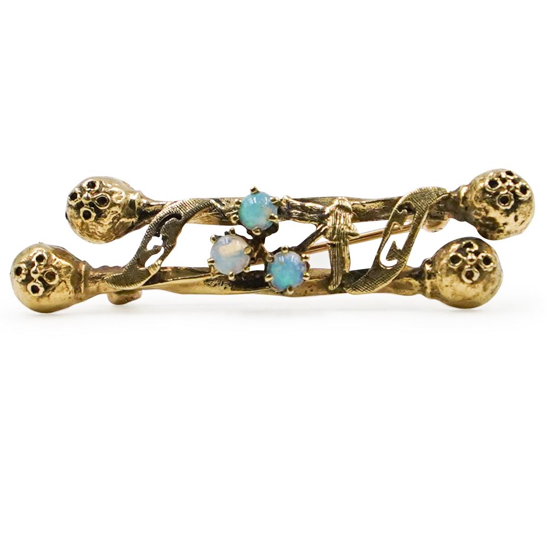 14k Gold and Opal Pin (1 of 2)