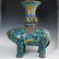Pair of Large Chinese Cloisonne Elephant Vases - 11
