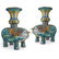 Pair of Large Chinese Cloisonne Elephant Vases