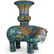 Pair of Large Chinese Cloisonne Elephant Vases - 2