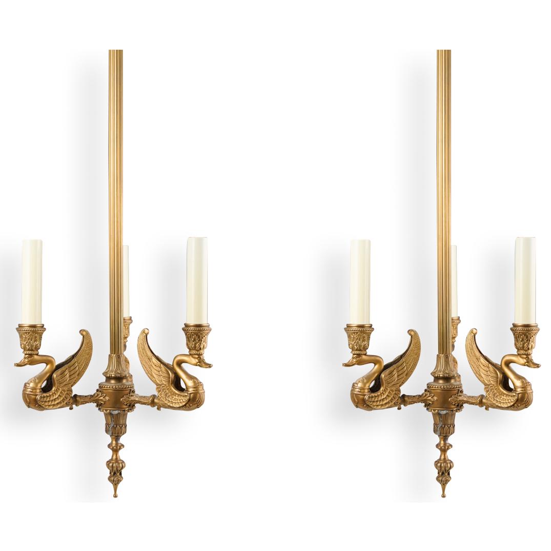 Pair of European Bronze Chandeliers (1 of 7)