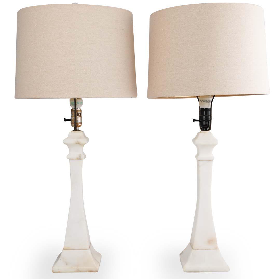 Pair of Marble Table Lamps (1 of 4)