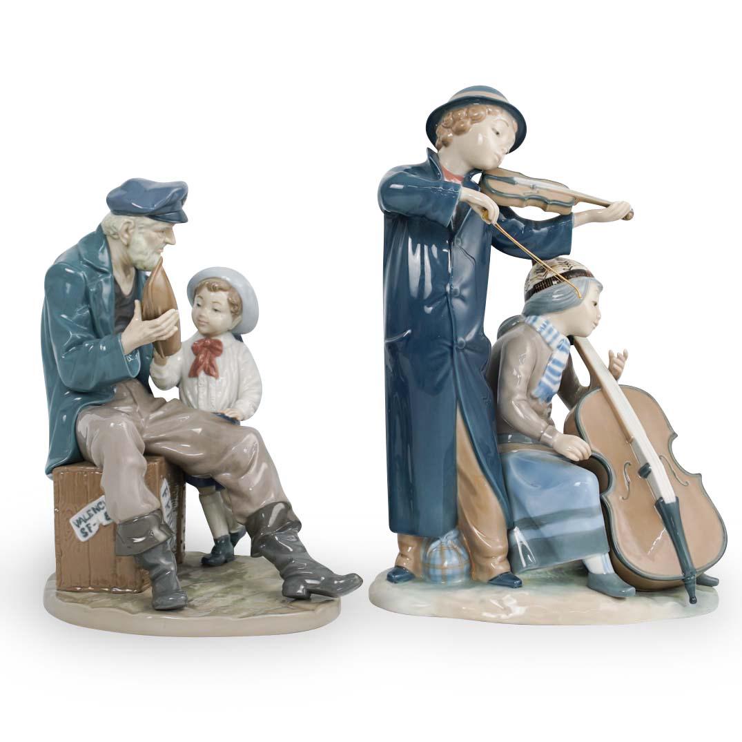 (2 Pc) Lladro Porcelain Figures (1 of 6)
