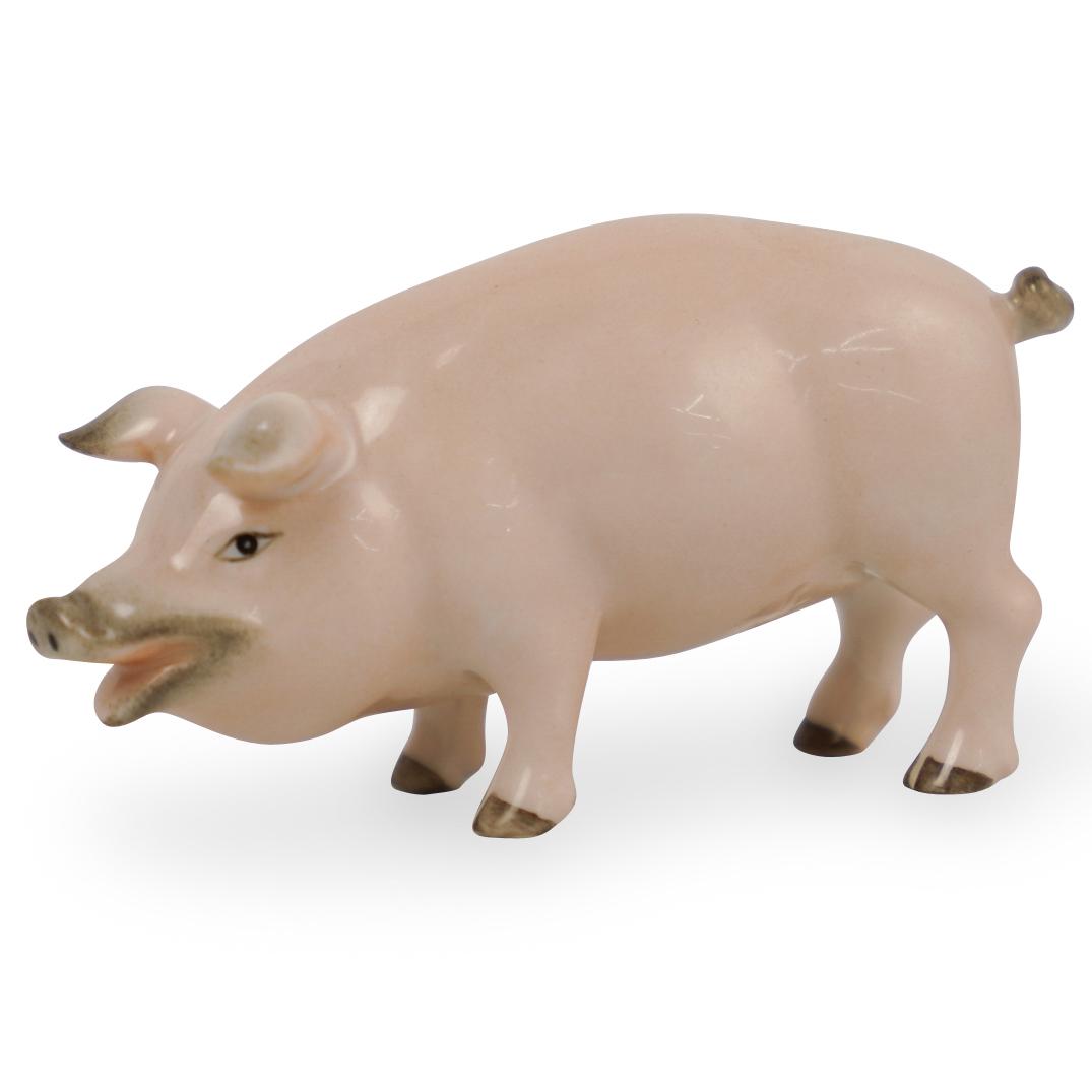 Herend Porcelain Naturalistic Pig (1 of 4)