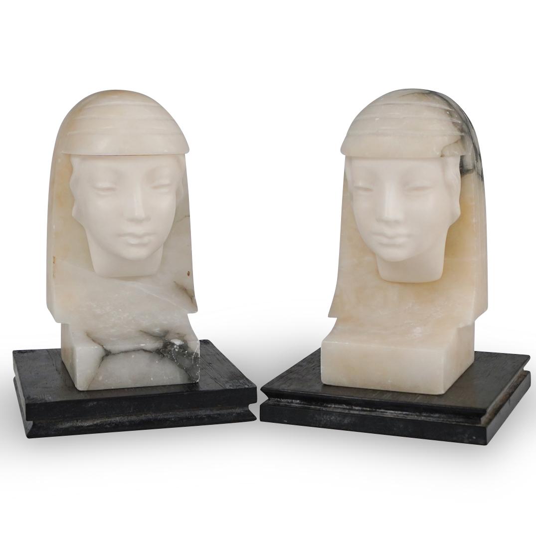 Figural Alabaster Bookends (1 of 6)