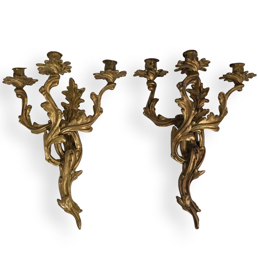 Gilded Bronze Hanging Candelabras (1 of 4)
