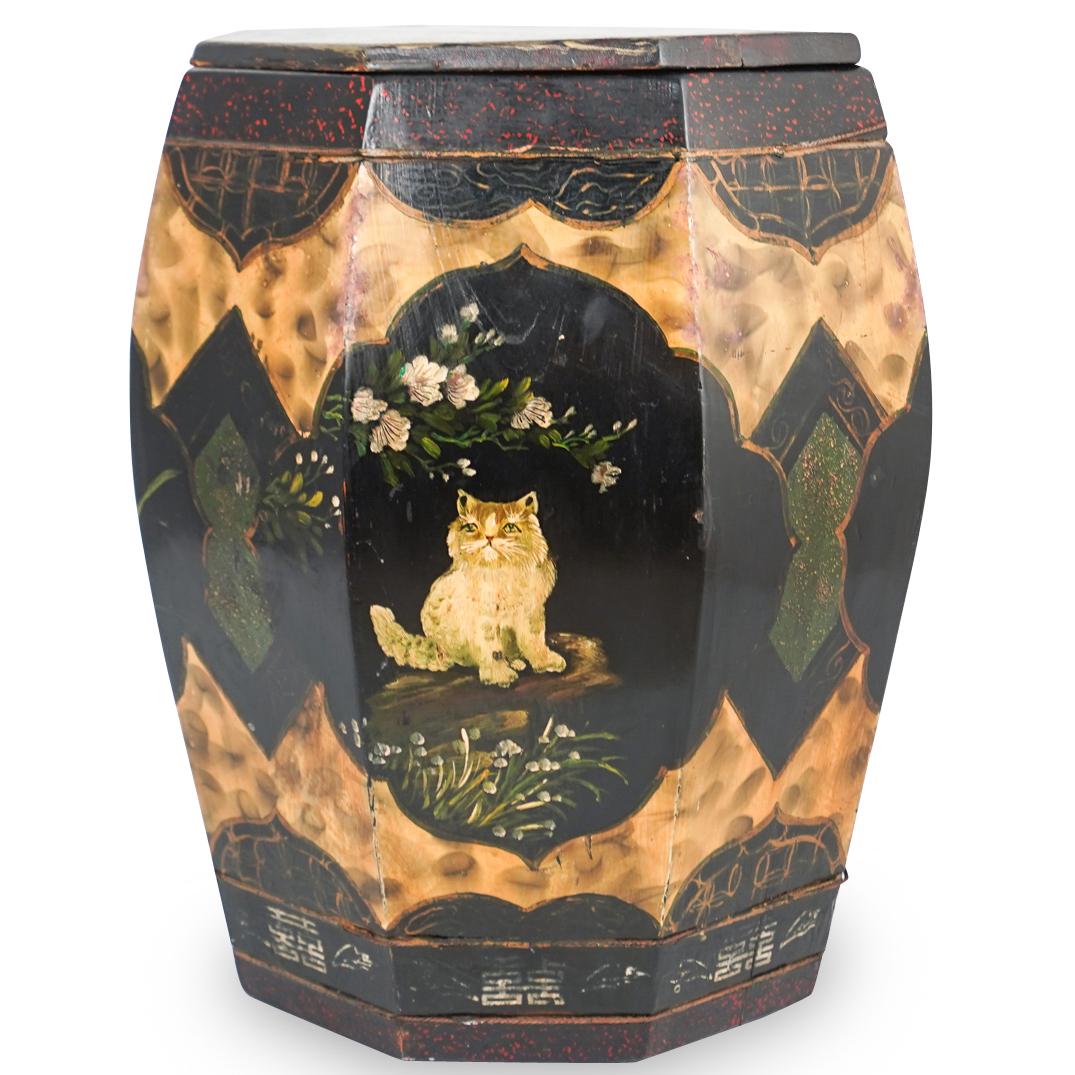 Chinese Painted Drum Stool (1 of 9)