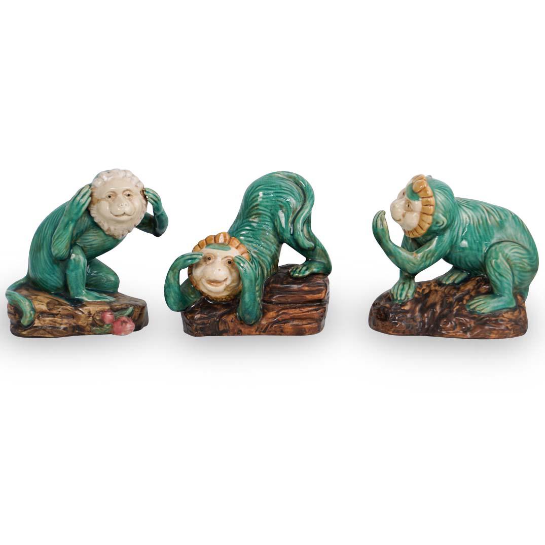 (3 Pc) Chinese Monkey Figurines (1 of 6)