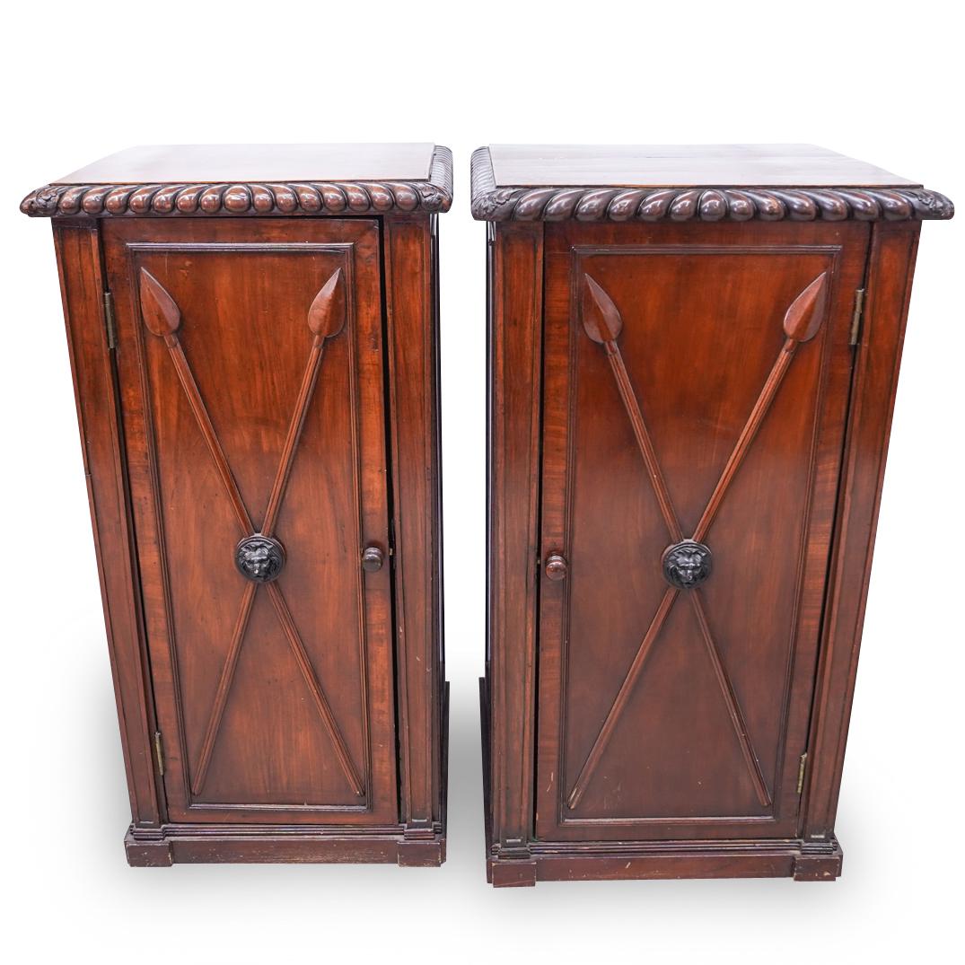 Pair Of English Regency Carved Mahogany Pedestal (1 of 11)