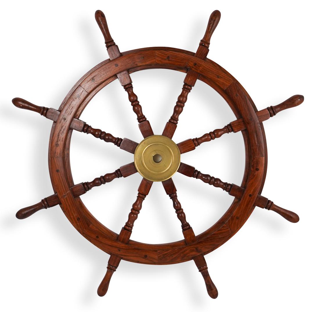 Nautical Wooden Captains Ship Wheel (1 of 4)