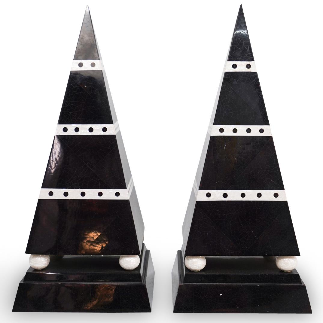 Pair Of Maitland Smith Obelisks (1 of 6)