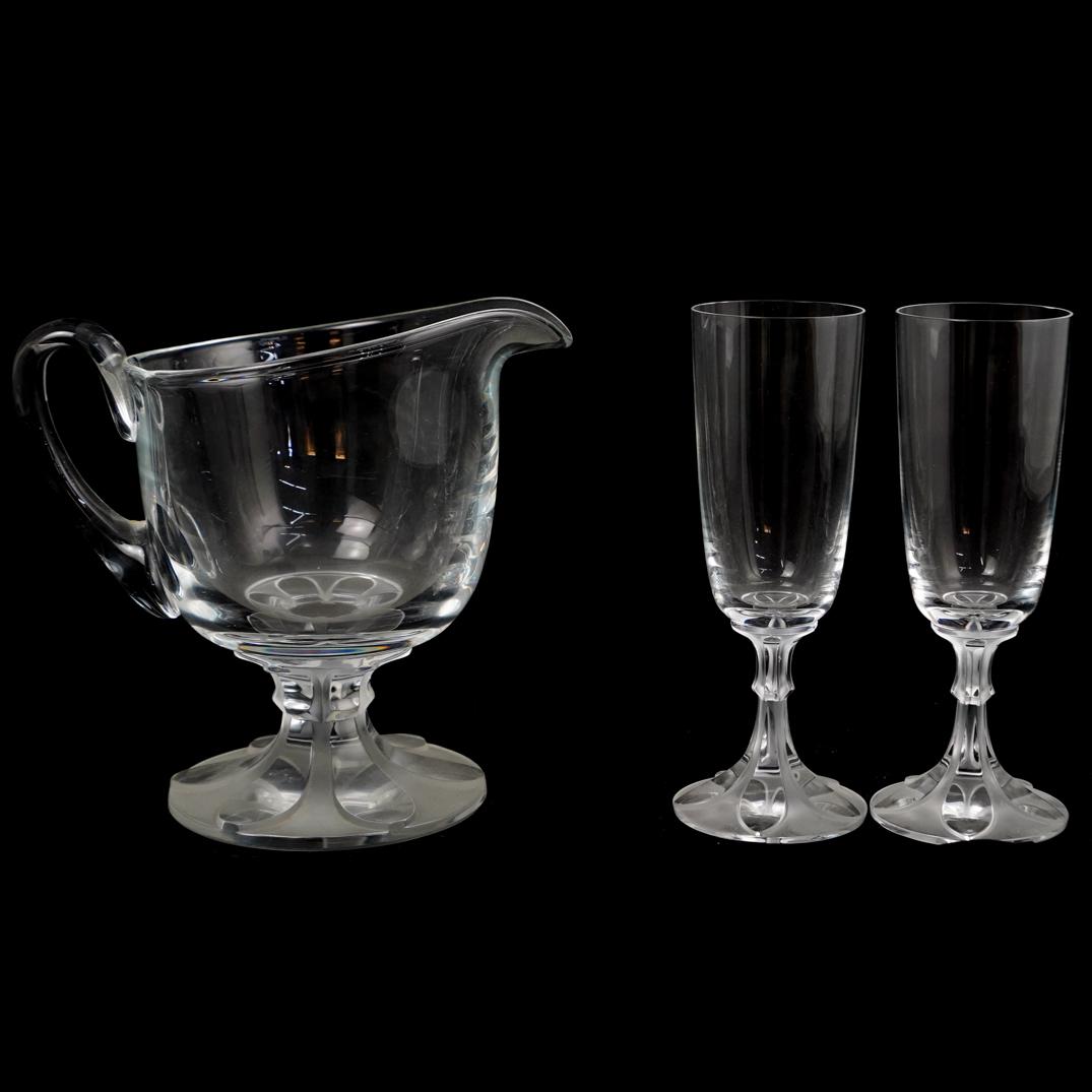 (3 Pc) Lalique Crystal "Valencay" Barware (1 of 4)