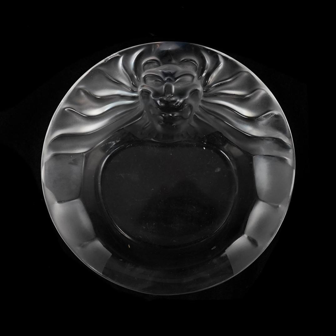 Lalique Crystal "Tete De Lion" Ashtray (1 of 3)