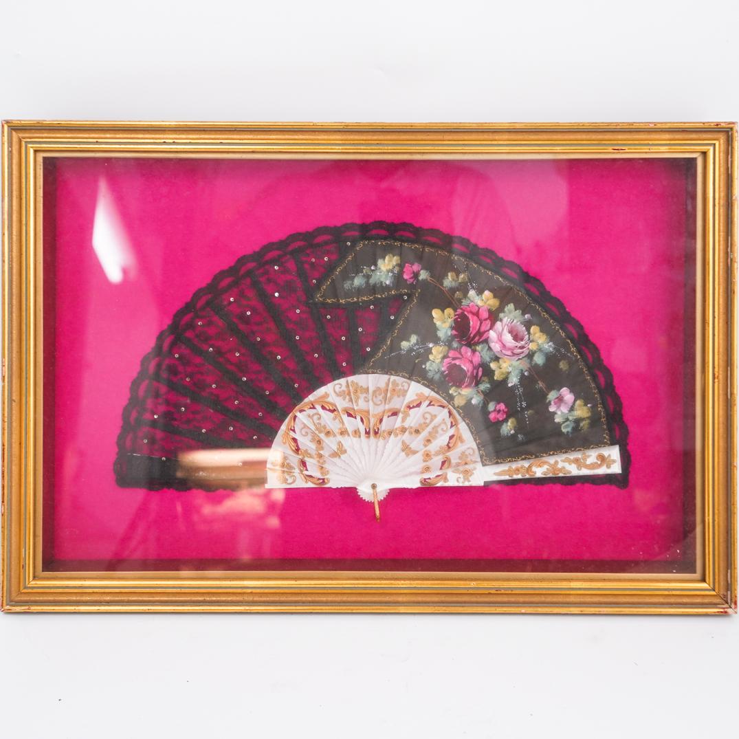 Chinese Oriental Framed Fan (1 of 3)
