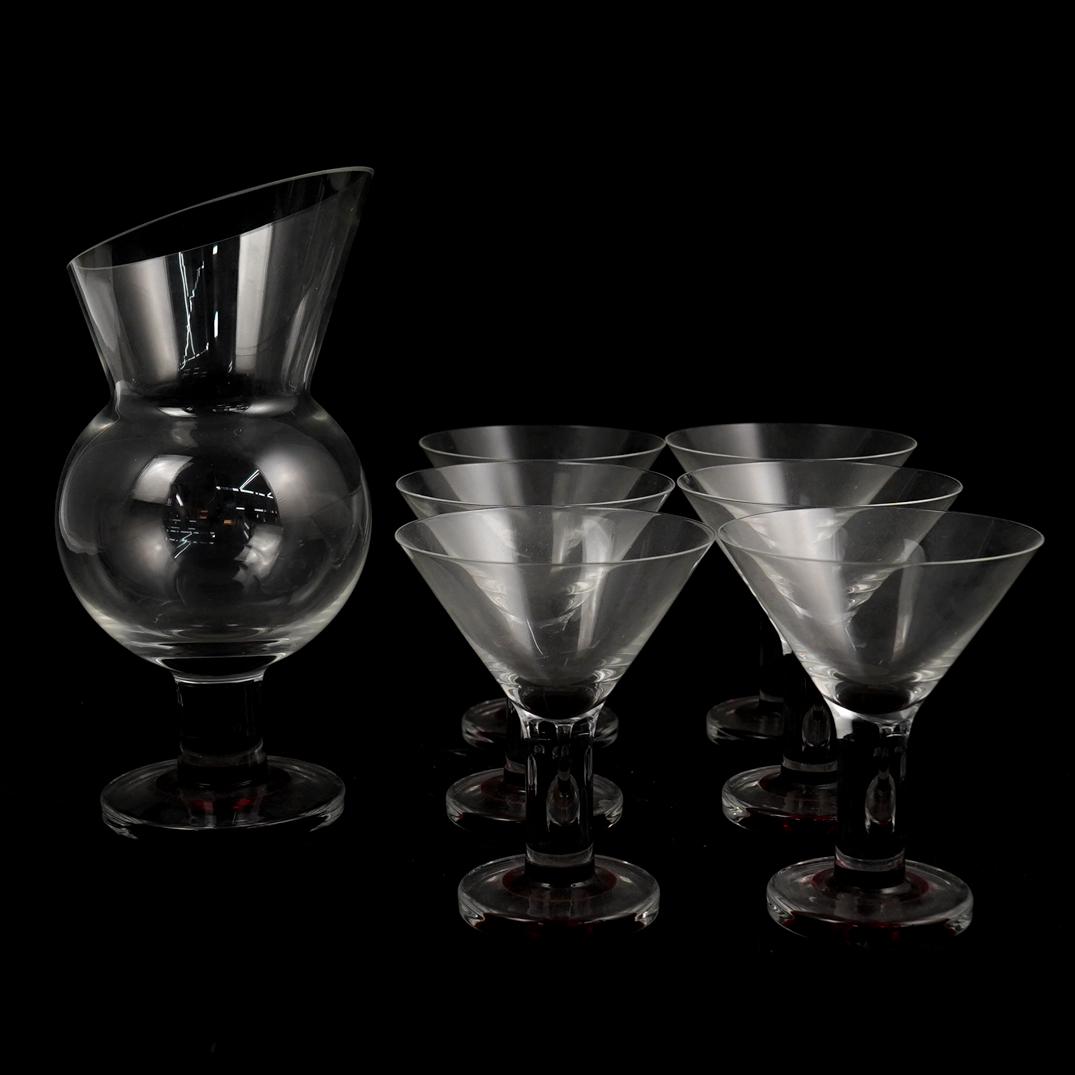 (7 Pc) Murano Martini Set (1 of 3)