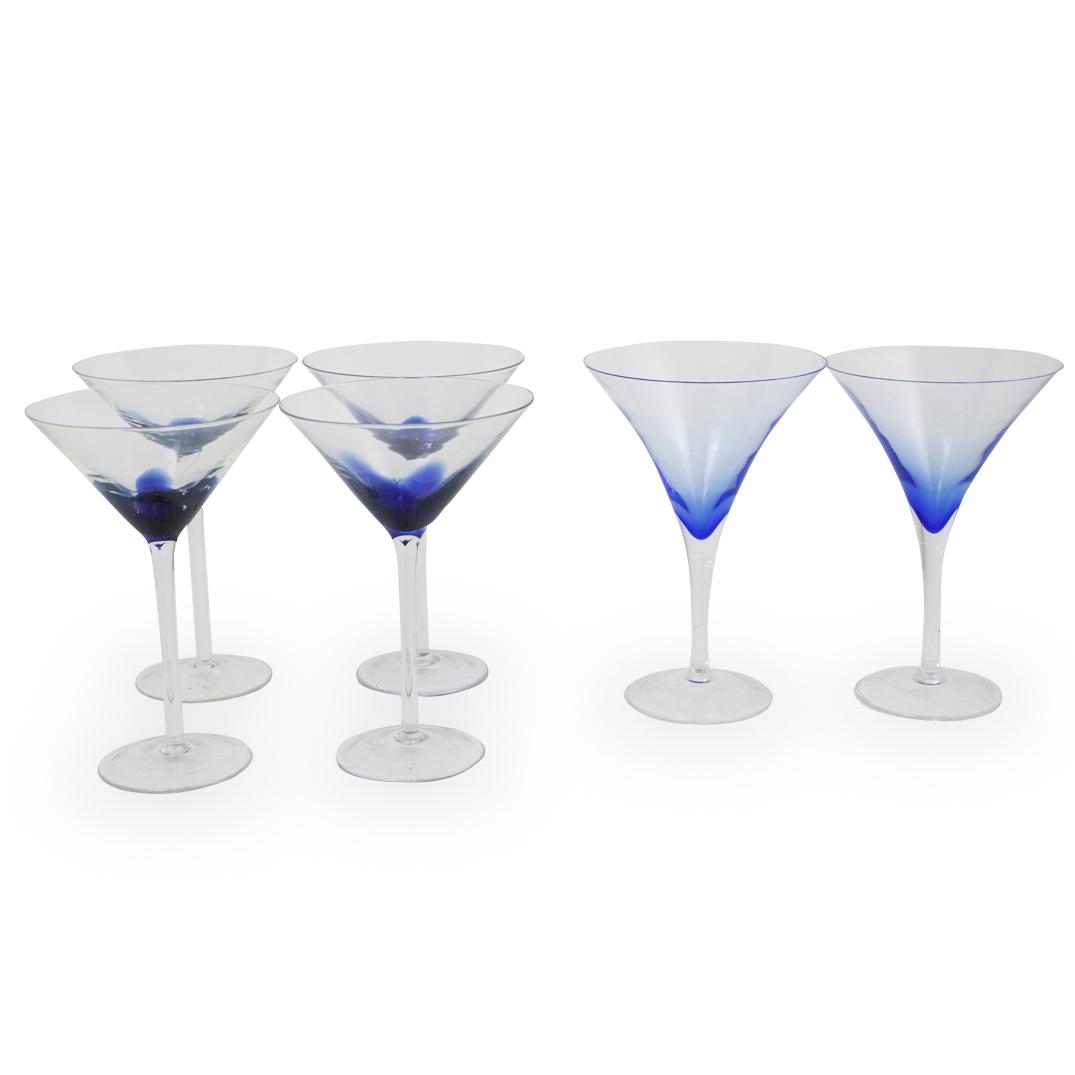 (6 Pc) Blue Glass Barware (1 of 5)