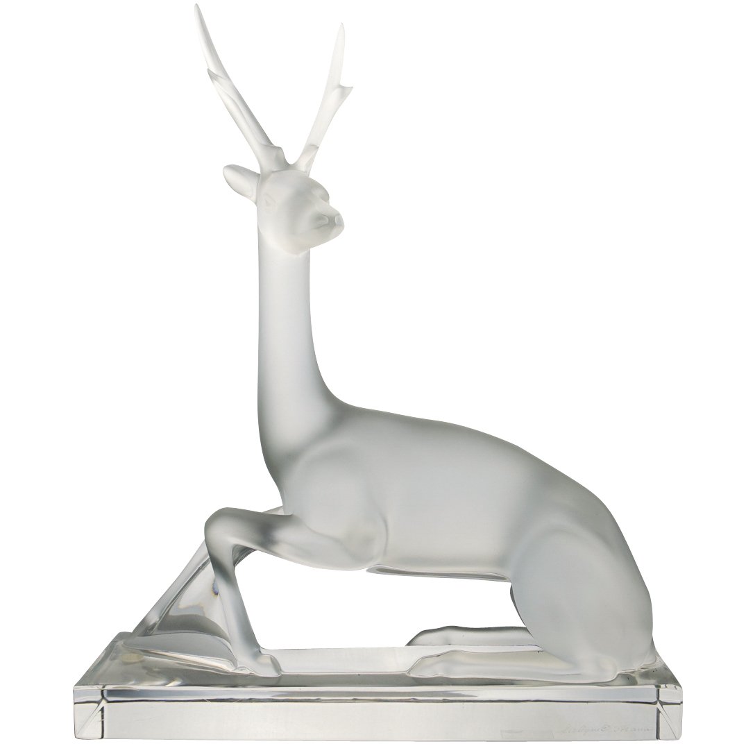 Lalique "Deer" Crystal Figurine (1 of 5)