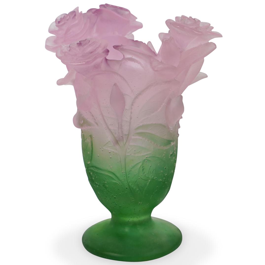 Daum Pate De Verre Crystal Vase (1 of 5)