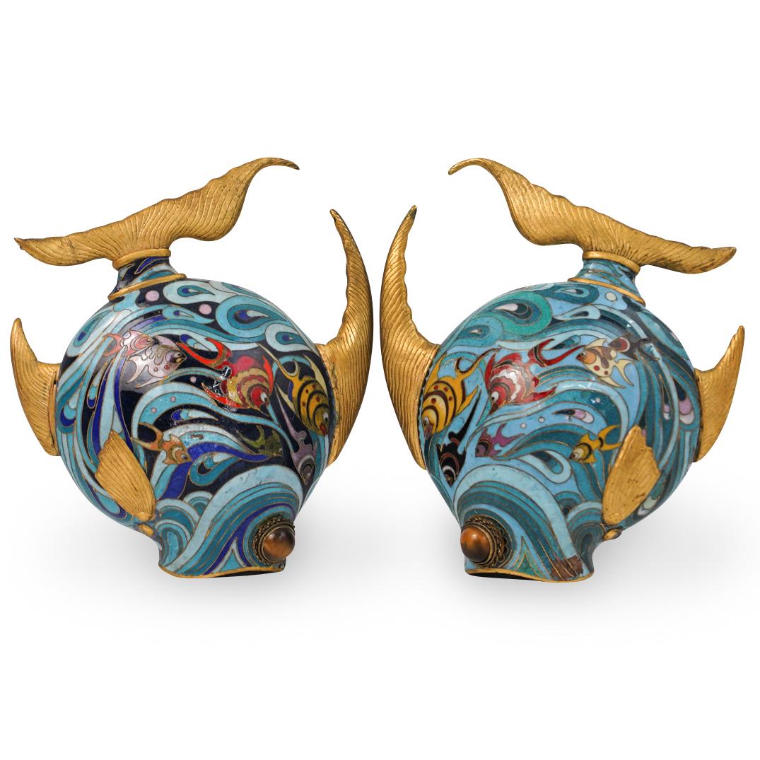 Vintage Pair Of Chinese Cloisonne Fish (1 of 6)
