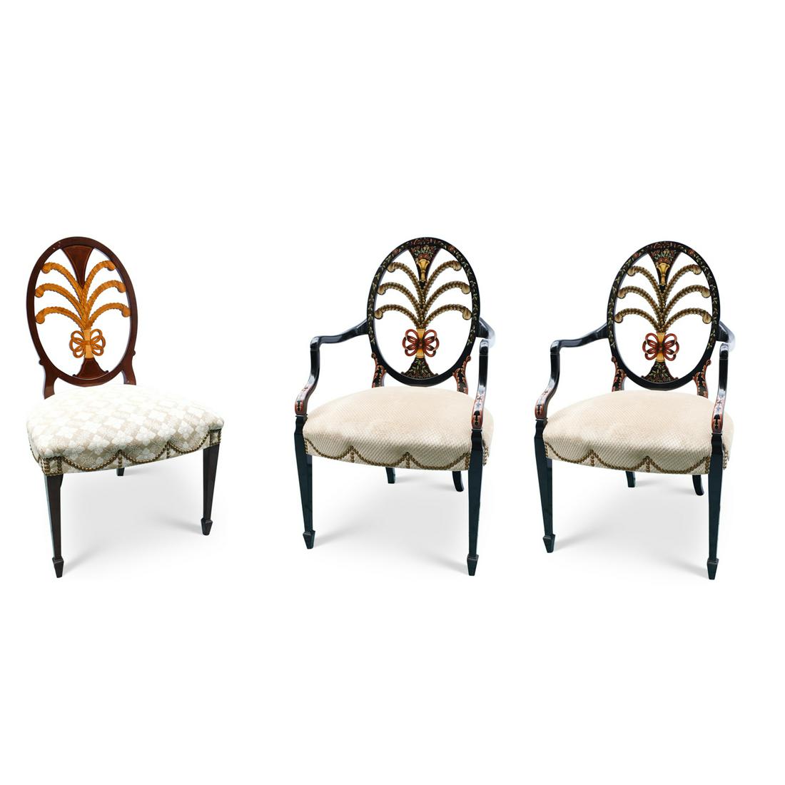 (3 Pc) Karges Lacquered Chairs (1 of 13)
