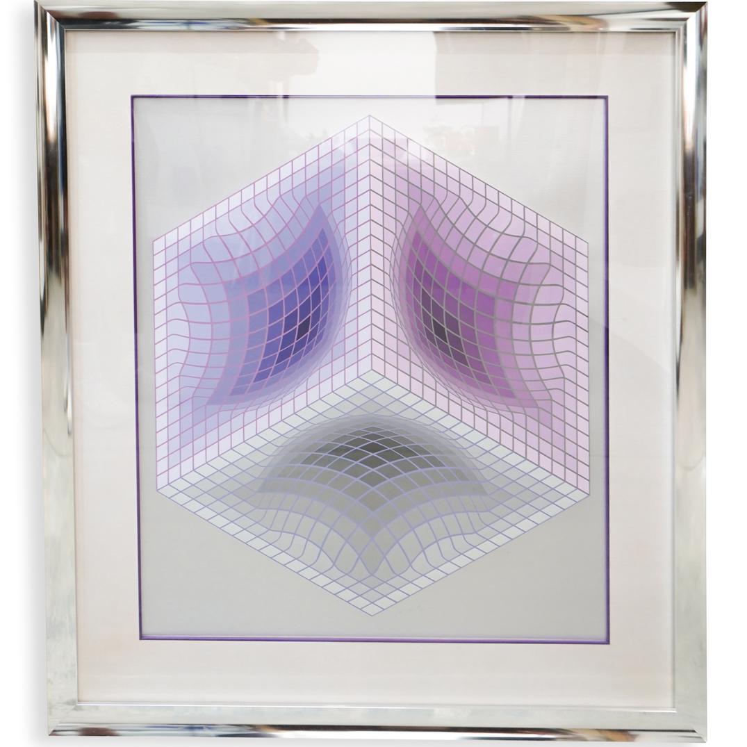 Victor Vasarely (French/Hungarian, 1906-1997) "Trido" (1 of 4)