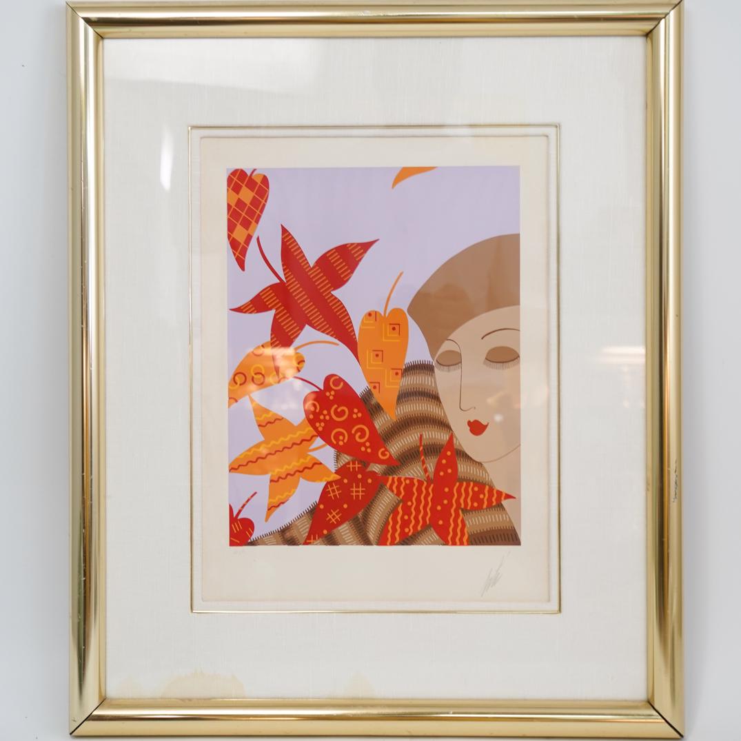 Erte (Russian/French, 1892-1990) "Autumn" Serigraph (1 of 5)