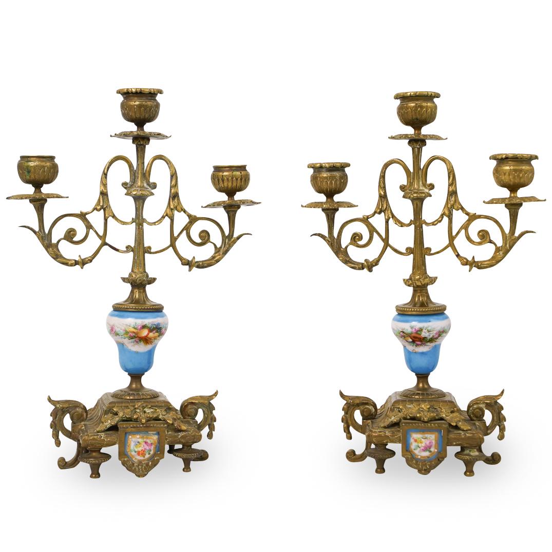 (2 Pc) Antique Sevres Candelabras (1 of 7)