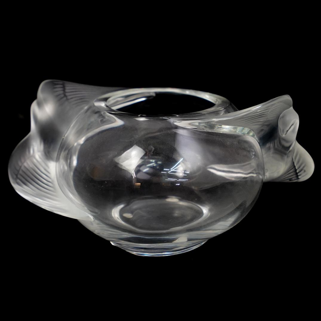 Lalique Crystal Bird Vase (1 of 3)