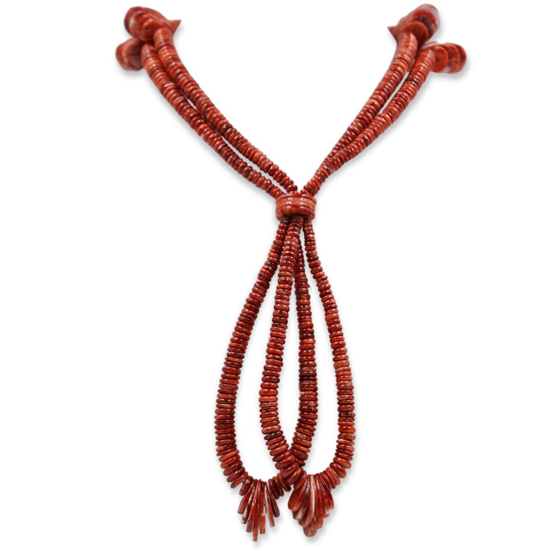 Sterling & Coral Necklace (1 of 3)