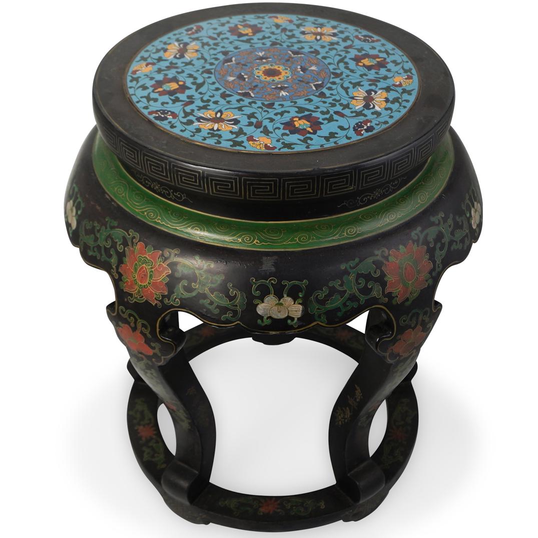 Chinese Cloisonne Drum Stool (1 of 5)