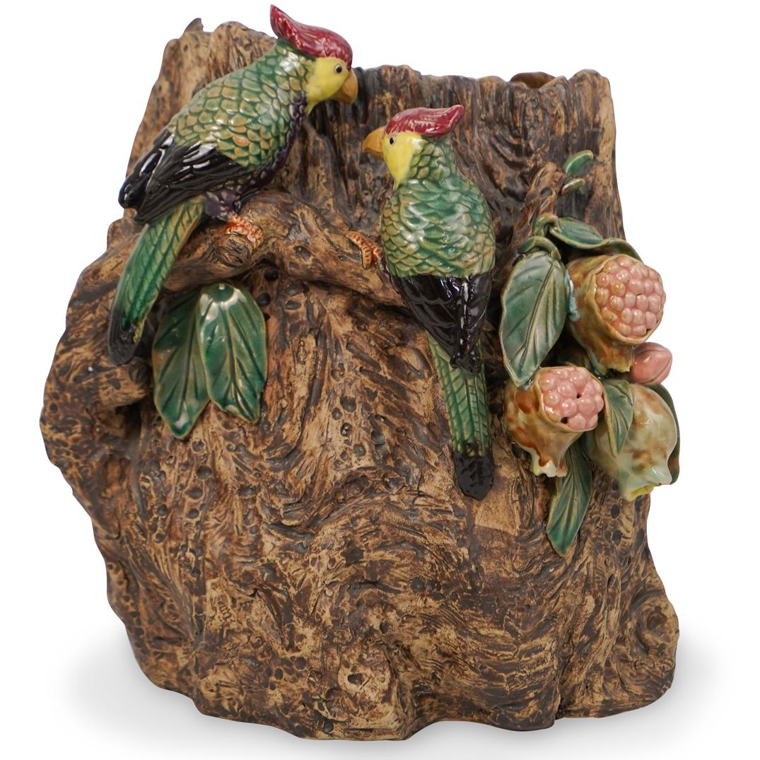 Ceramic Glazed Bird Vase (1 of 7)