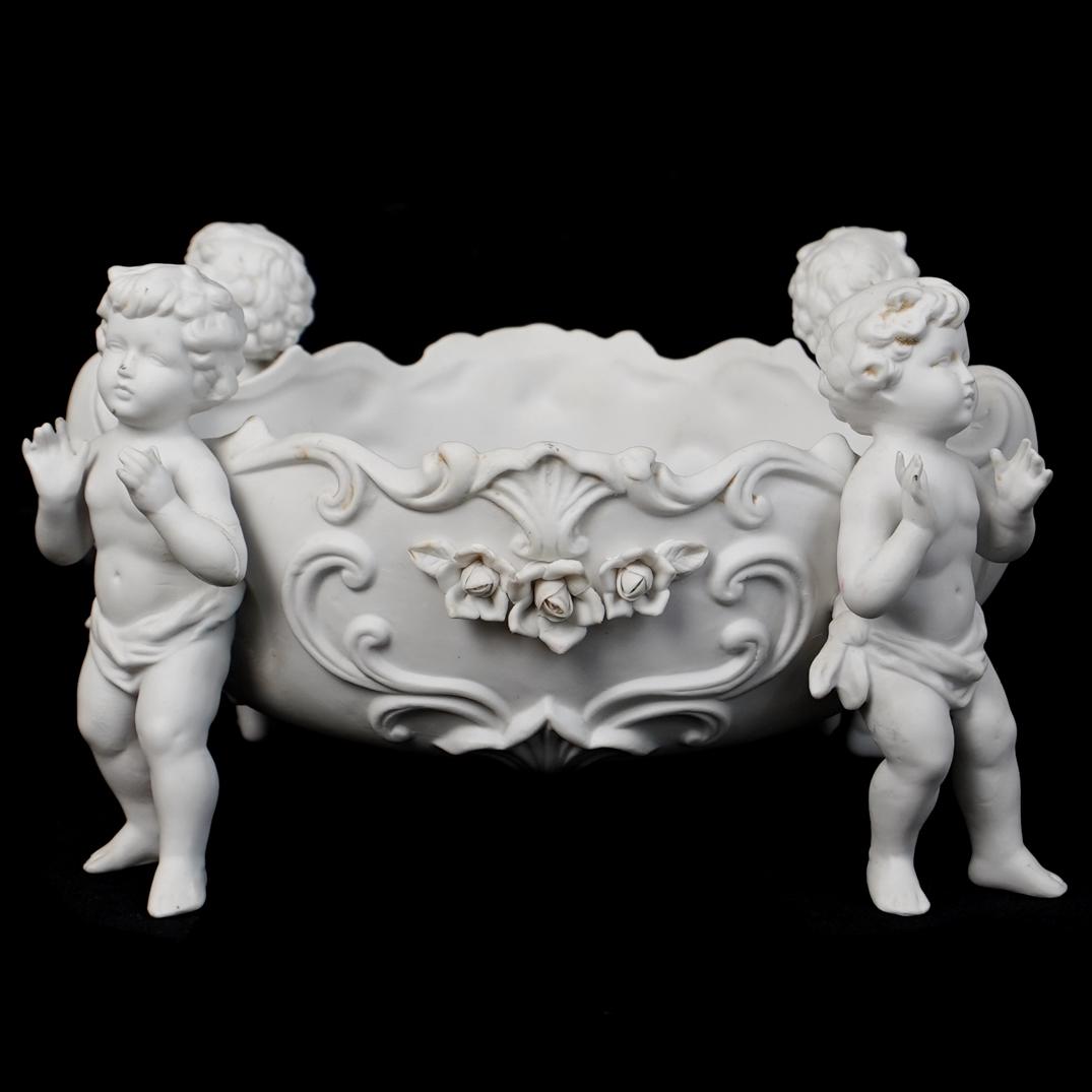 Unglazed Ceramic Cherub Bowl (1 of 4)