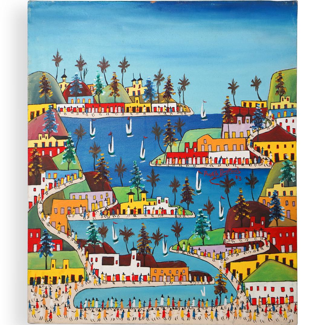 Prefete Duffaut (Haitian. 1923- Present) Oil On Canvas (1 of 5)