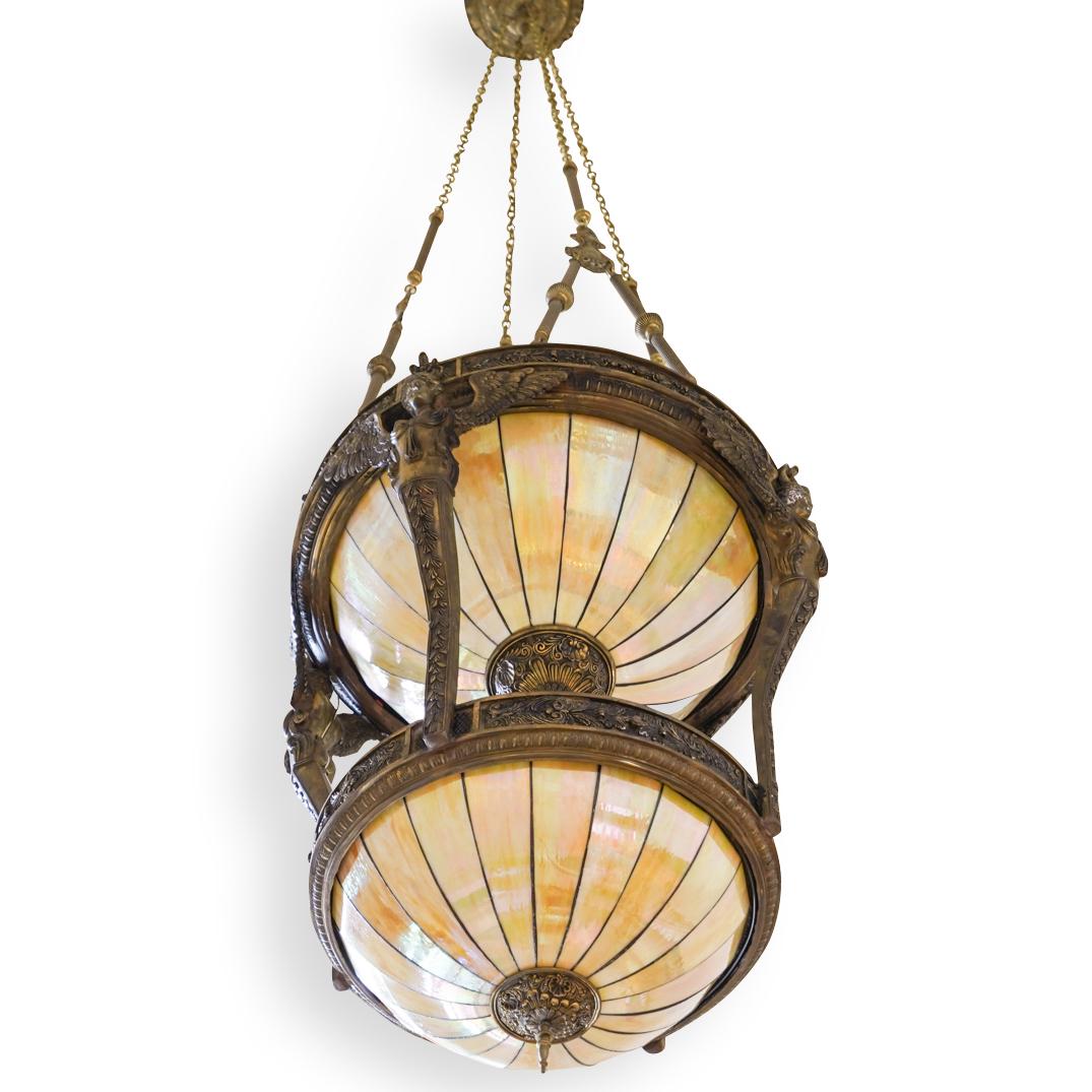 Monumental Imperial Two Tier Iridescent Glass and (1 of 12)