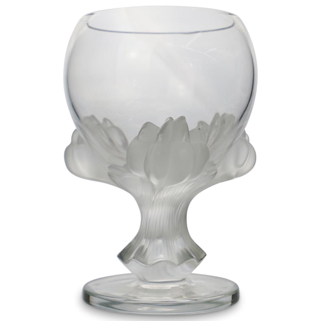 Lalique Crystal "Bagheera" Lion Paw Vase (1 of 5)