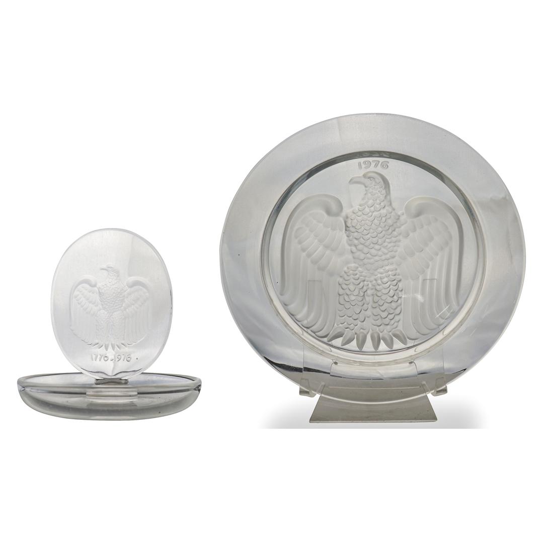 Lalique Crystal 1976 Eagle Plate & Pin Tray (1 of 7)
