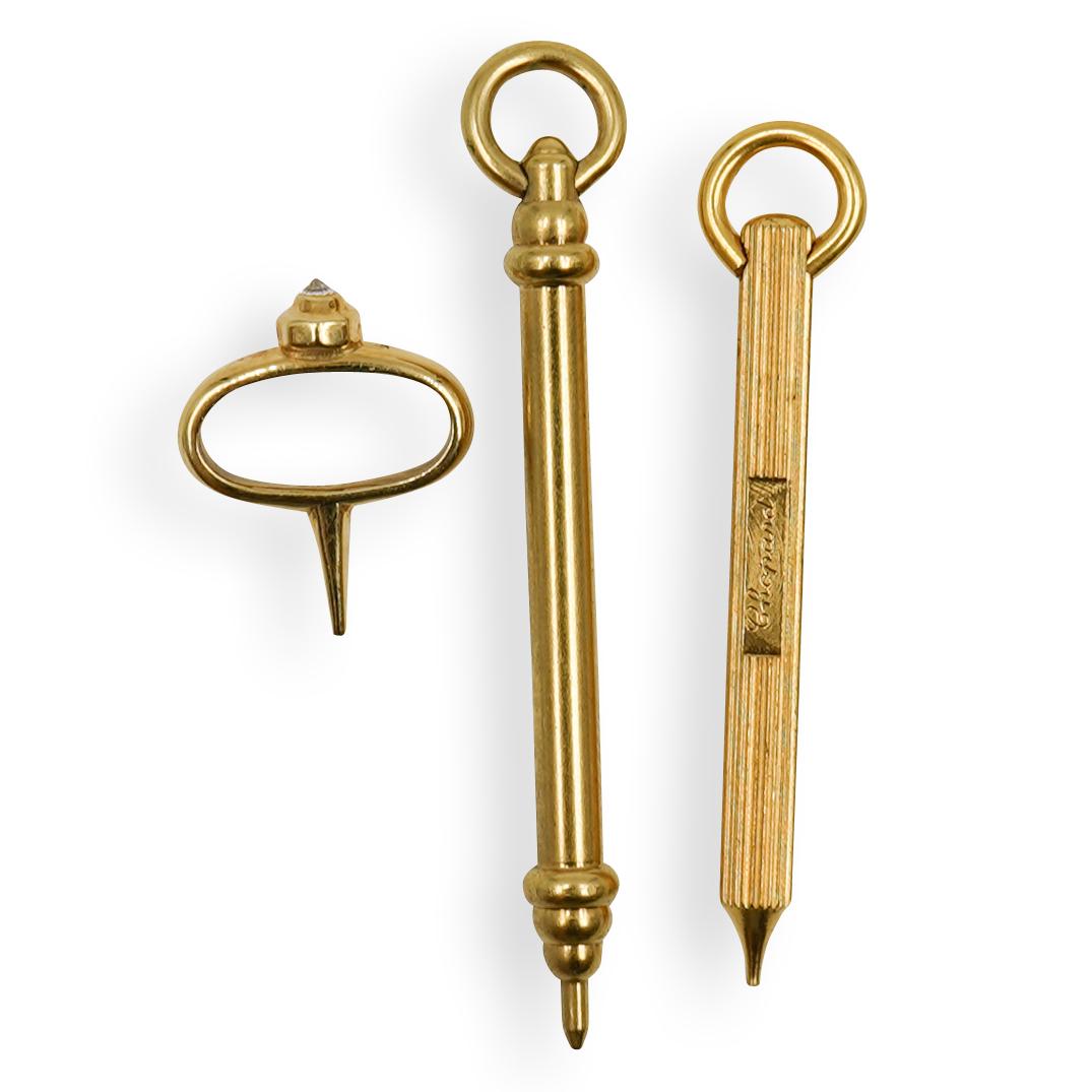 (3 Pc) Chopard 18k Gold Watch Fob Set (1 of 4)