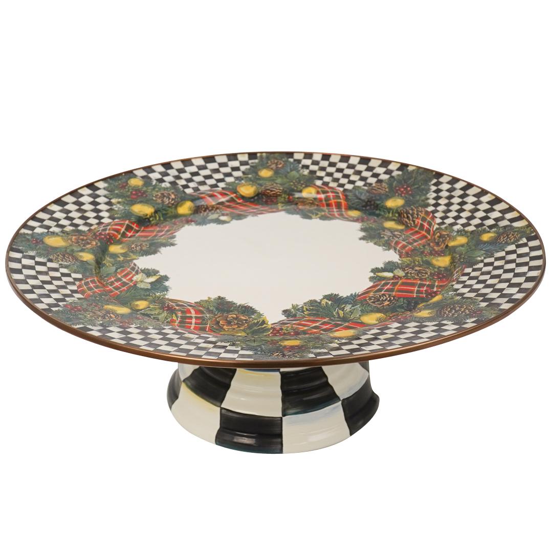MacKenzie-Childs Evergreen Enamel Serving Cake Stand (1 of 5)