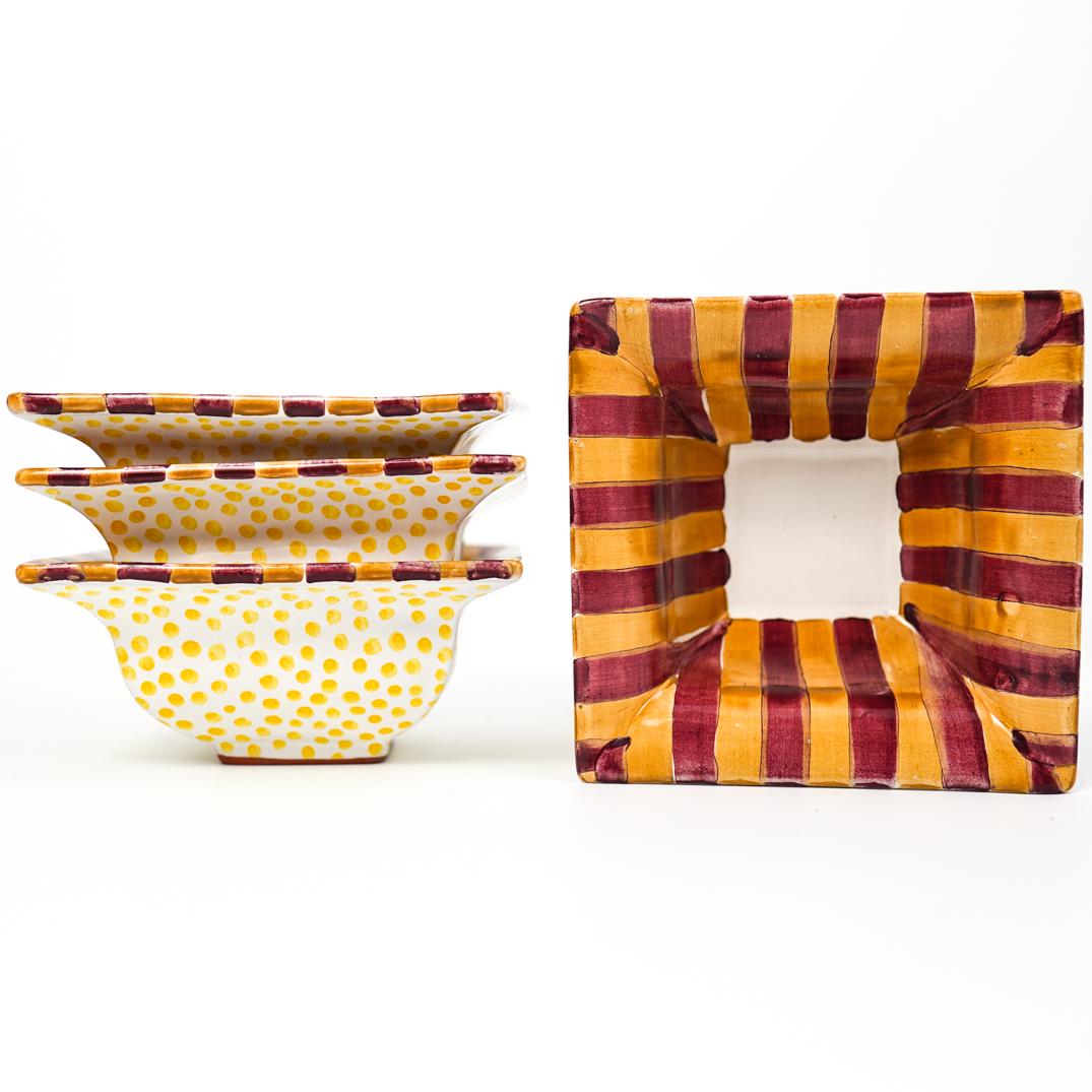 ( 4 Pcs) MacKenzie-Childs TORQUAY FRANK & MUSTARD (1 of 5)