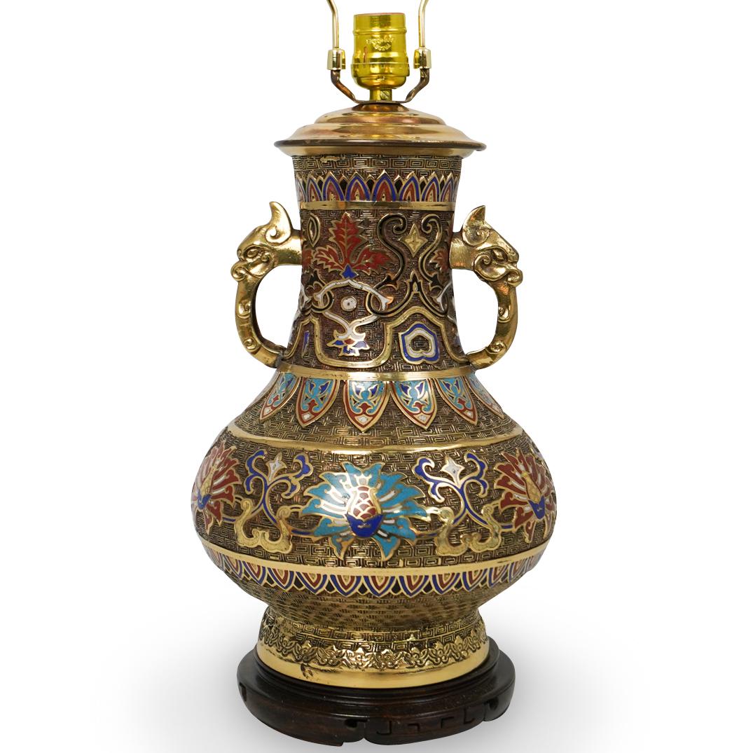 Japanese Cloisonne Vase Lamp (1 of 4)