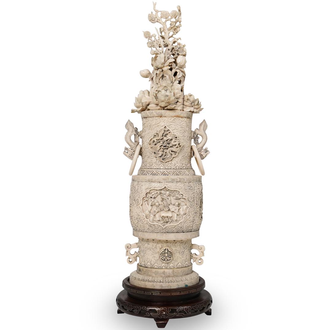 Antique Chinese Carved Urn (1 of 7)