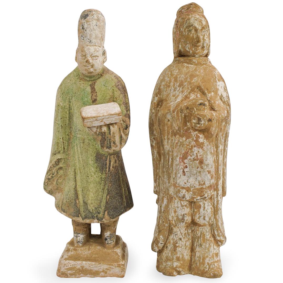 Pair of Chinese Terracotta Figures (1 of 5)