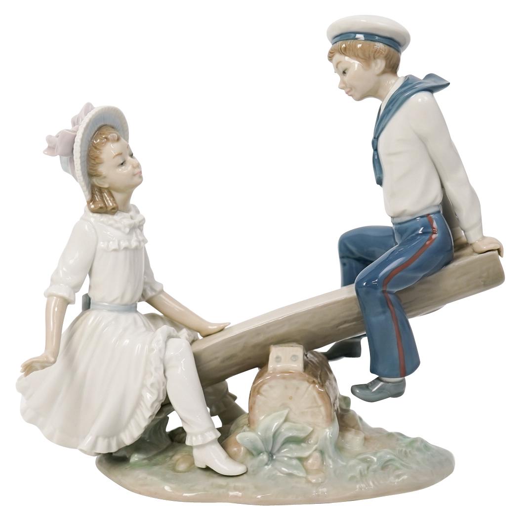 Lladro " Seesaw" Porcelain Figurine (1 of 4)